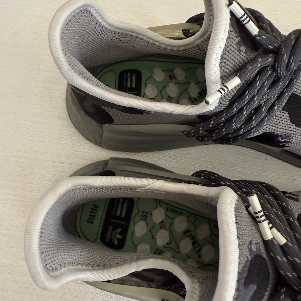 Adidas Gray and Black Patterned Mesh Athletic Sneakers - Picture 10 of 12
